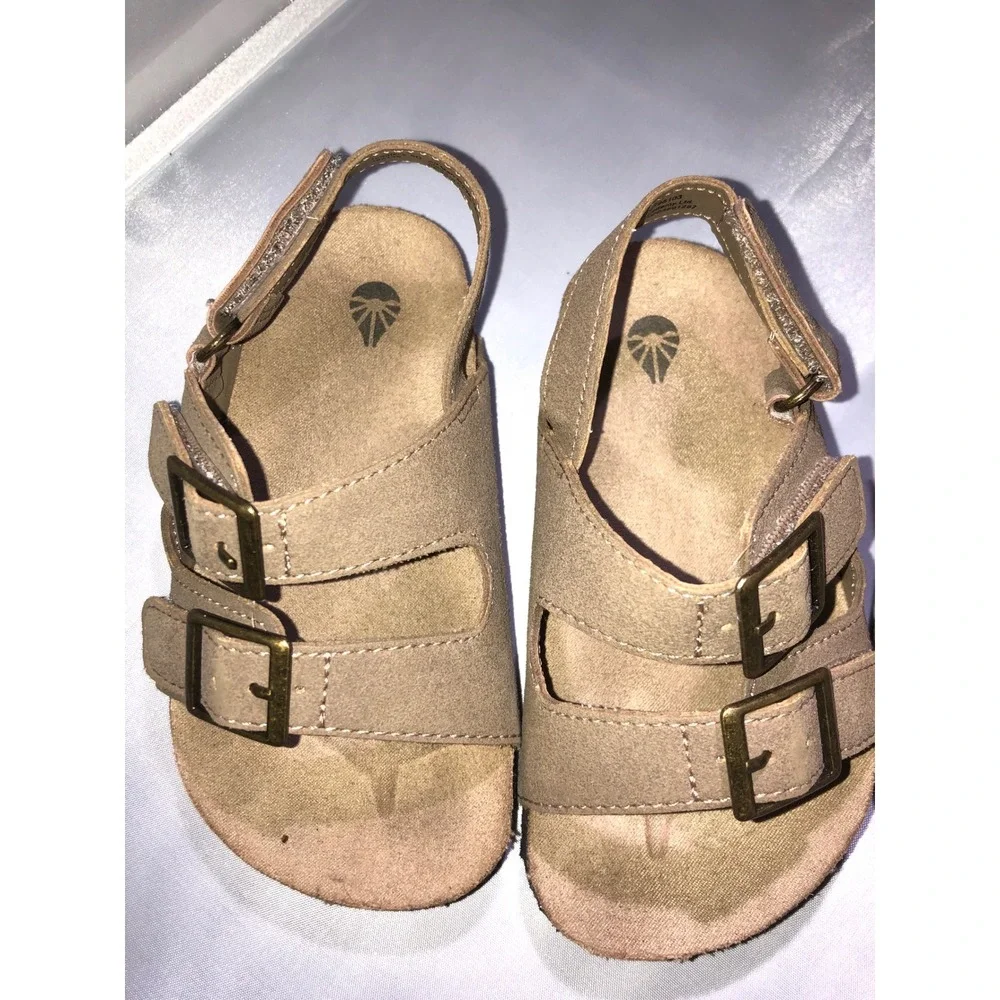 Academy BCG Toddler Sandals Tan Brown Buckle Strap Set Sizes 5D 6D 10796103